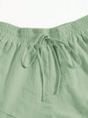 Frenchy Ruffle Hem Solid Shorts