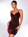 BAE Solid Velvet Bodycon Dress