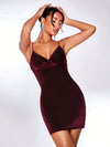 BAE Solid Velvet Bodycon Dress