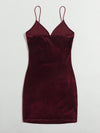 BAE Solid Velvet Bodycon Dress