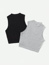 EZwear 2 Pack Rib knit Tank Top