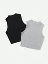 EZwear 2 Pack Rib knit Tank Top