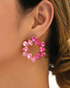 1 Pair Luxury Geometric Rhinestone Earrings, Fashion Statement Stud Earrings