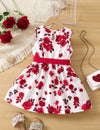 GIRLS Kids EVRYDAY Toddler Girls Floral Print Keyhole Back Belted Dress