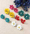 6pairs/Set Flower Decor Stud Earrings