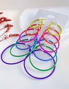 6pcs/set colorful hoop earrings