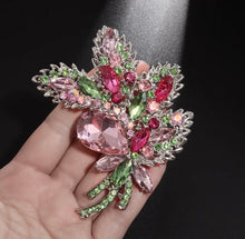  Women's Elegant Crystal Flower Brooch Bridal Wedding Party Costume Jewelry Accessories Fashion Luxury Brooch Bouquet Jewelry