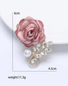 Flower & Faux Pearl Decor Brooch