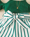 GIRLS Kids EVRYDAY Toddler Girls Cold Shoulder Tee & Striped Paperbag Waist Shorts