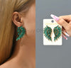 Wing Fan-shaped Women Cubic Zircon Angel Wings Earring