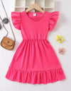 GIRLS Kids EVRYDAY Young Girl Ruffle Trim Ruffle Hem Dress