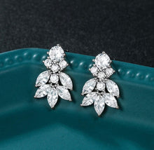  Premium sense zircon crystal earrings, bridal fashion evening dress jewelry, earrings accessories