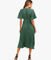 Pleated Round neck women’s dress