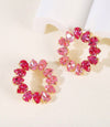 1 Pair Luxury Geometric Rhinestone Earrings, Fashion Statement Stud Earrings