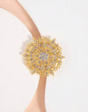 1pc Round Rhinestone Traditional Alloy Brooch Pin For Shirts, Dresses, Suitable For Festivals, Weddings And Daily Wear