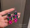 Silver Needle European and American exaggerated earrings