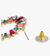 Carlton London Women's Gold Plated With CZ Circular Stud Earring