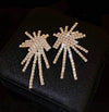 2pcs Fashionable Elegant Luxury Crystal Rhinestone Claw-Chain Sparkly Earring