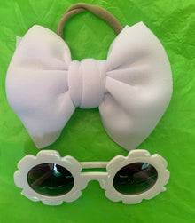  Headband + 1pc Baby Girl Sunglasses Set