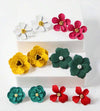 6pairs/Set Flower Decor Stud Earrings
