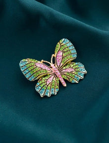  Rhinestone Butterfly Design Brooch