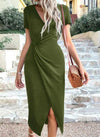 Twist Waist Wrap Hem Dress