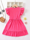 GIRLS Kids EVRYDAY Young Girl Ruffle Trim Ruffle Hem Dress