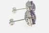 Purple Stud Earrings, Light Purple Earrings, Crystal Stud Earrings, Purple CZ Studs