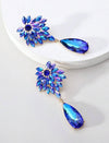 1pair Fashionable Shiny Colorful Glass Elegant Women's Earring
