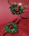 SXY Rhinestone Decor Stud Earrings