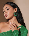 SXY Rhinestone Decor Stud Earrings