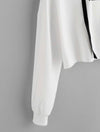 EZwear letter Graphic Drop Shoulder  Raw hem crop hoodie
