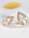 1pair Simple Style Diamond-Inlaid Earrings For Women, Daily Matching