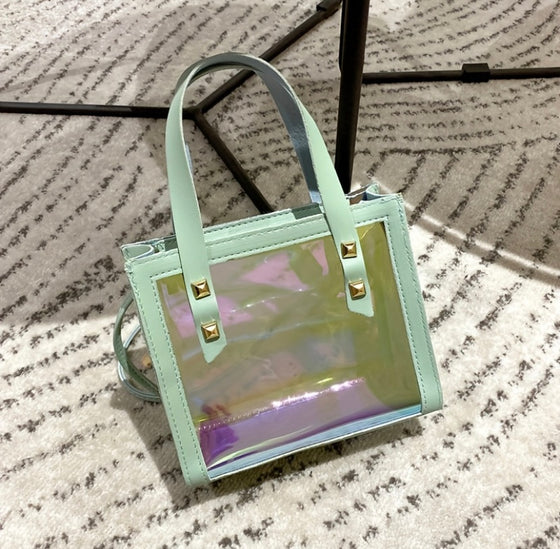 1pc Girls Fashion Trendy Portable Crossbody Laser Bag Jelly
