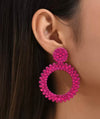 Rhinestone Round Stud Earrings