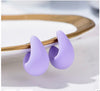 Classic Simple Candy Color Water Drop Stud Earrings