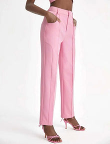  X Oxana Solid High Waist Suit Pants