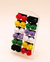 12pairs/Set Random Mixed Size & Color Resin Rose Flower Stud Earrings