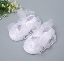  Soft Sole Anti-Slip Infant Shoes With Lace & Flower Decorations - Ideal For Birthday Party - 0-6Months