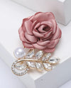 Flower & Faux Pearl Decor Brooch