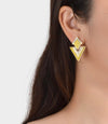 Rhinestone Geo Decor Earrings