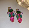 Silver Needle European and American exaggerated earrings