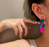 Silver Needle European and American exaggerated earrings