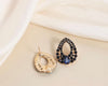 Jewels Gallery New Fashion Water Drop Dark Blue Earrings