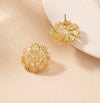 1pair Asymmetrical Geometric Hollow Out Fireworks Design European And American Retro Exaggerated High-End Feeling Stud Earrings & Drop Earrings