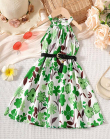  GIRLS Kids EVRYDAY Toddler Girls 1pc Floral Print Halter Neck Dress