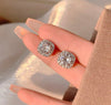 Stunning Halo Cushion Cut Women's Earrings In Sterling Silver