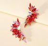 Sparkly Colorful Rhinestone Butterfly Wing Shaped Big Stud Earrings