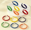6pairs Colorful Hoop Earrings Set