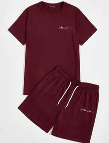  Male ROUND NECK SHIRT AND SHORTS SET